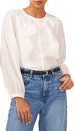 1.STATE Ruffle Trim Shirt