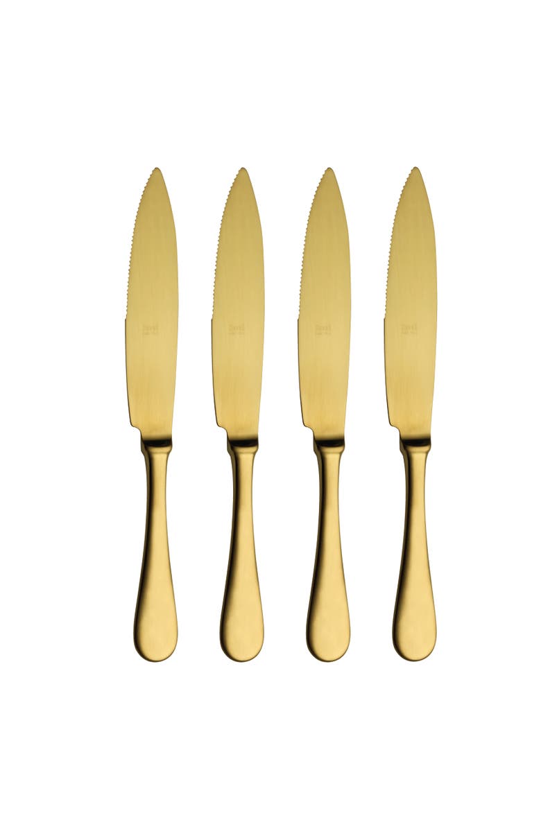 Mepra Steak Knife Set - 4 Pieces, Main, color, Ice Gold