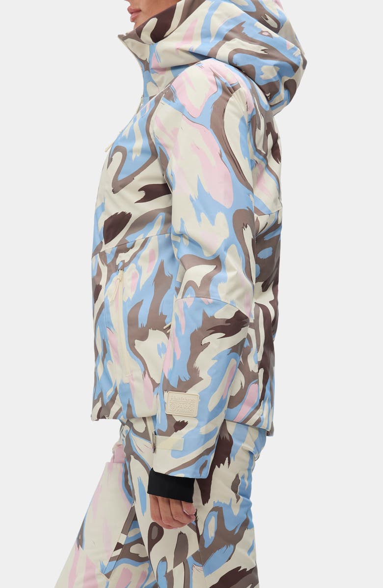 Halfdays Lawrence Waterproof Abstract Print Ski Jacket, Alternate, color,