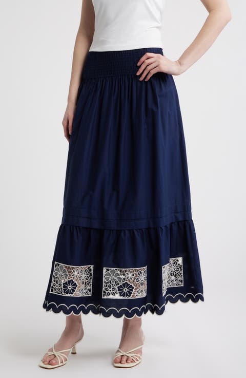 Nolan Embroidered Maxi Skirt
