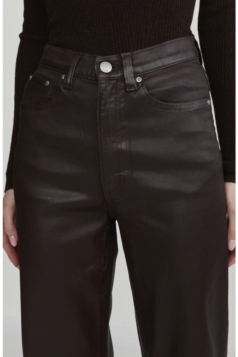 Karmine Wax Coated Refined SculptSystem High Waist Wide Leg Jeans, Alternate, color, BRAMBLE COATED