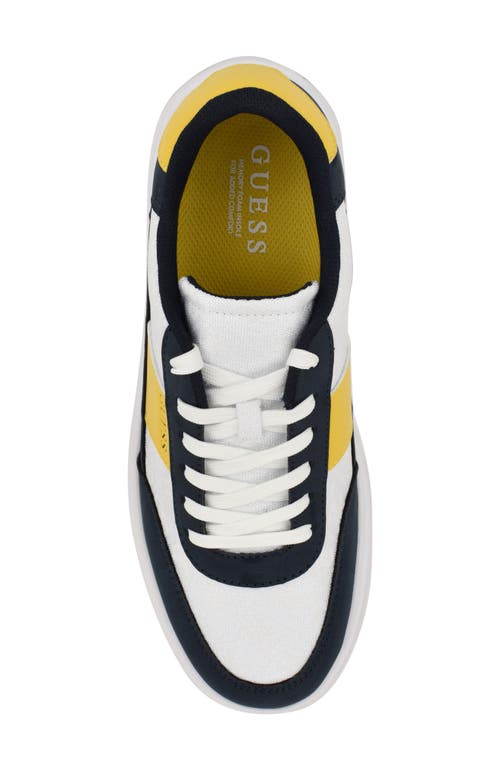 Guess Chaze Sneaker In Navy/white/yellow
