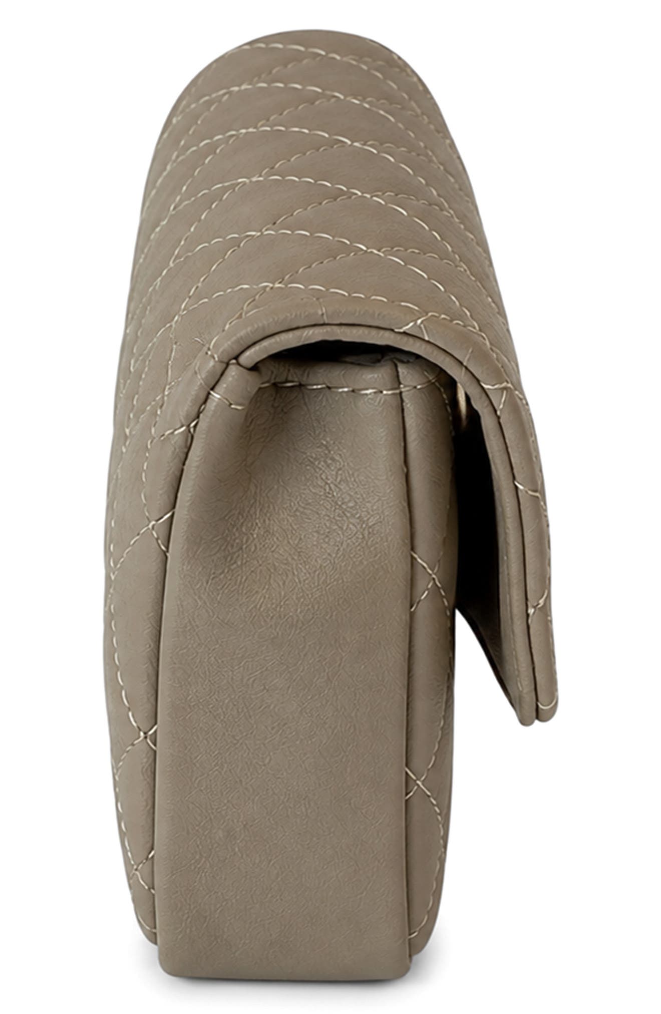Quinn Quilted Leather Crossbody Bag, Alternate, color, TAUPE