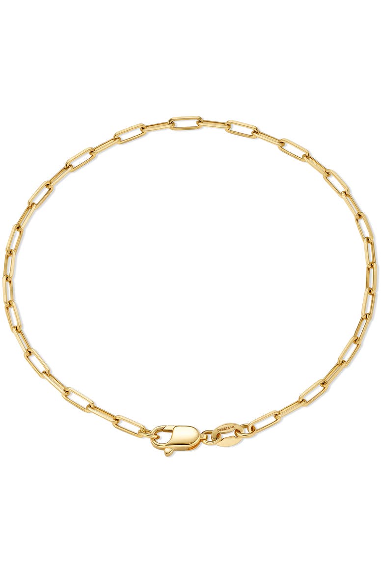 Paperclip Chain Bracelet in 14K Gold, 2.2mm, Alternate, color, Yellow Gold