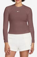 Nike Chill Raglan Sleeve Rib & Jersey Top