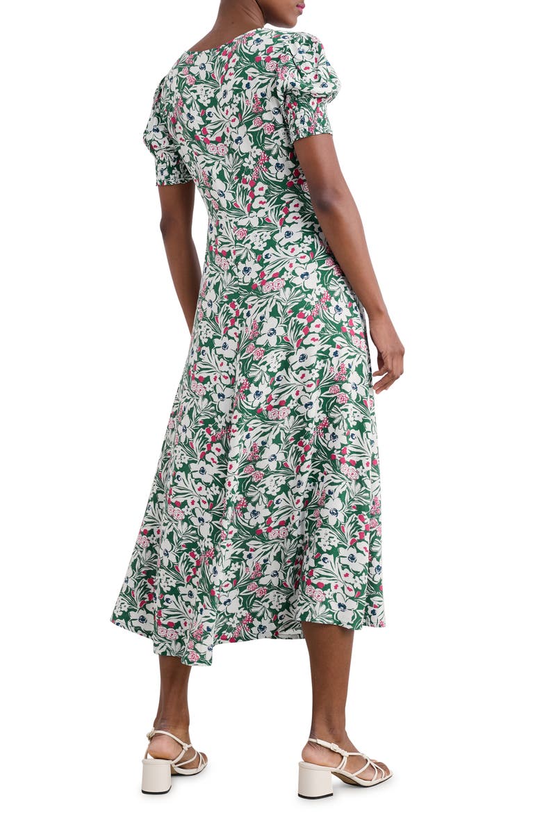 Marsh Violet Empire Waist Dress, Alternate, color, GARDEN FLOWERS DARK FORAGE