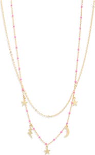 Chelsea28 Gift Boxed Enamel Charm Layered Necklace Set