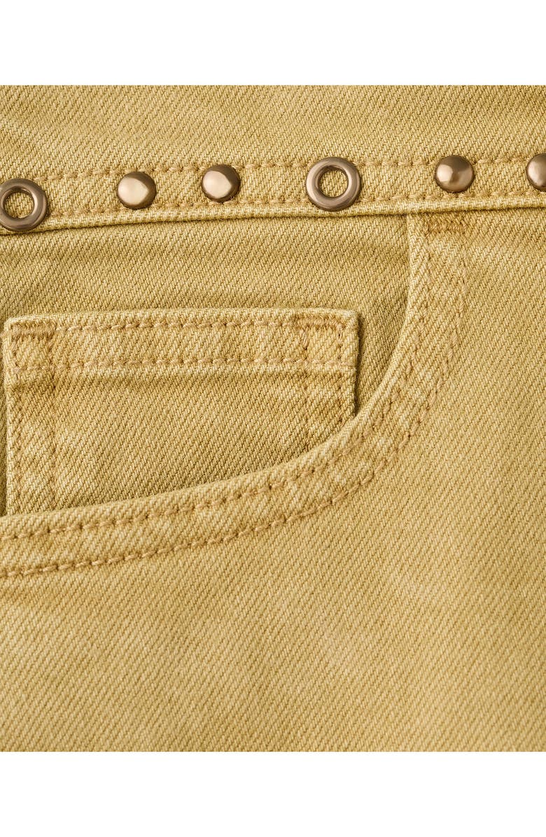 MANGO TEEN Studded Low Rise Mini Shorts, Alternate, color, 