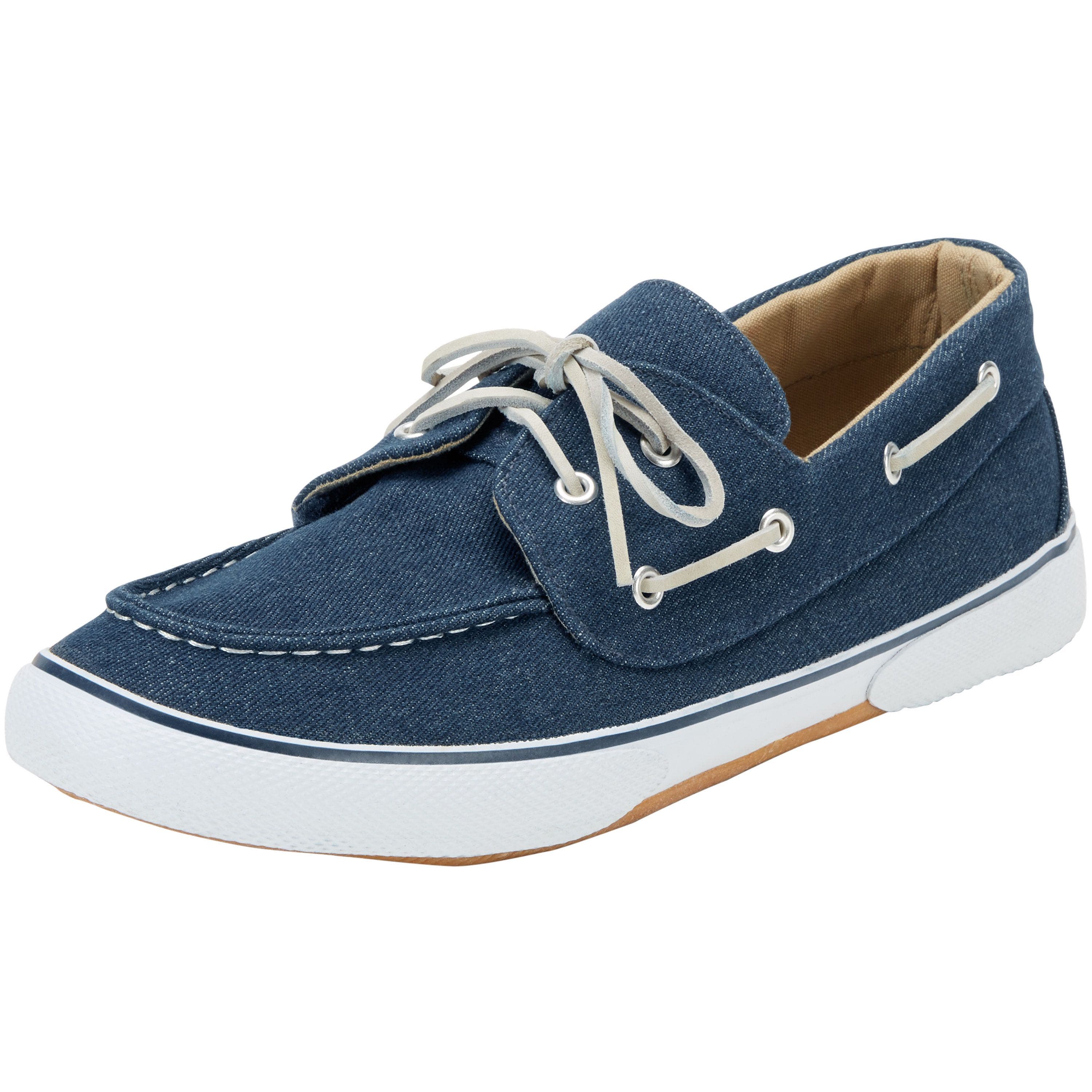 Canvas Boat Shoe, Alternate, color, STONEWASH DENIM