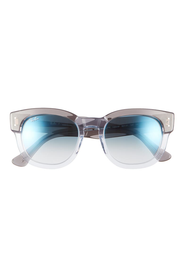 Mega Hawkeye 53mm Gradient Square Sunglasses, Main, color, CLEAR