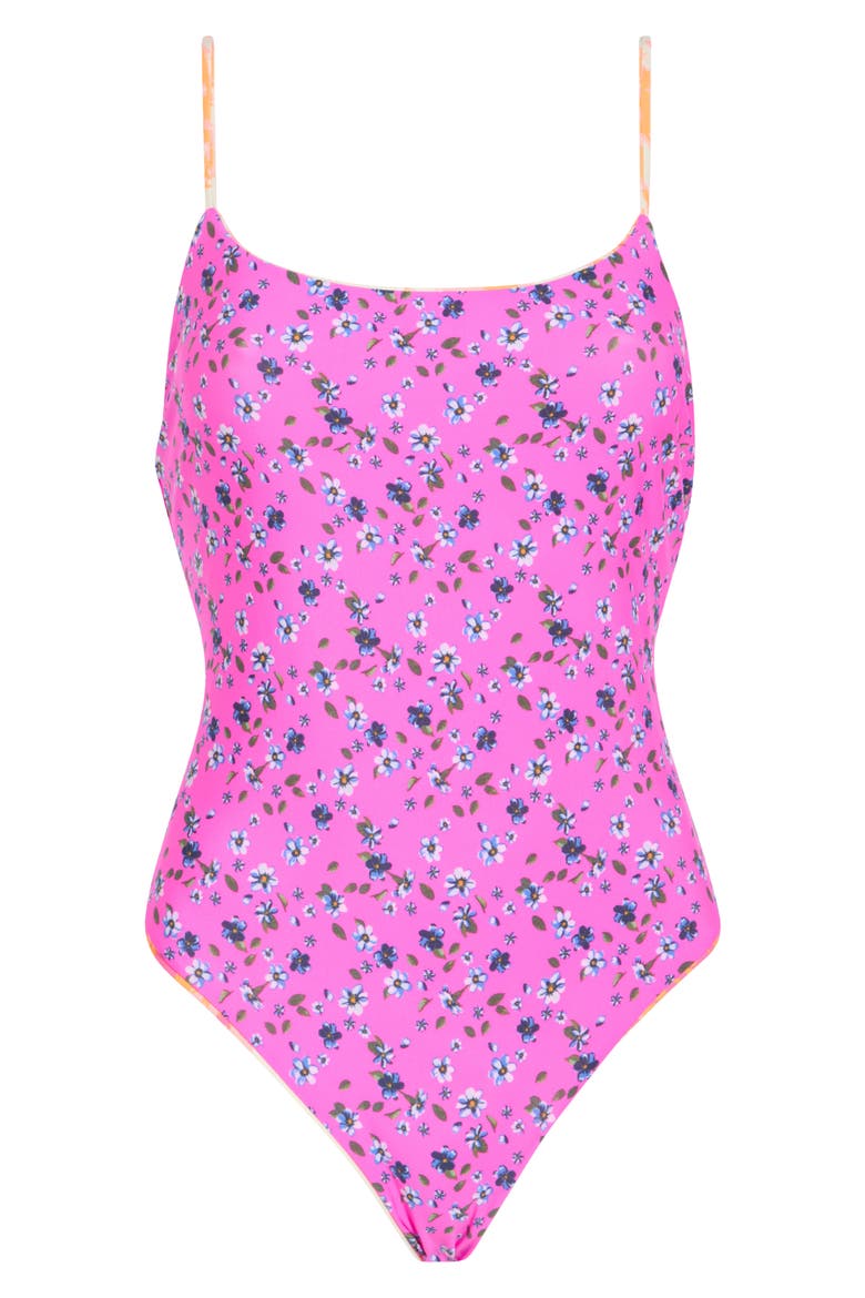 Luster One-Piece Swimsuit, Alternate, color, PINK