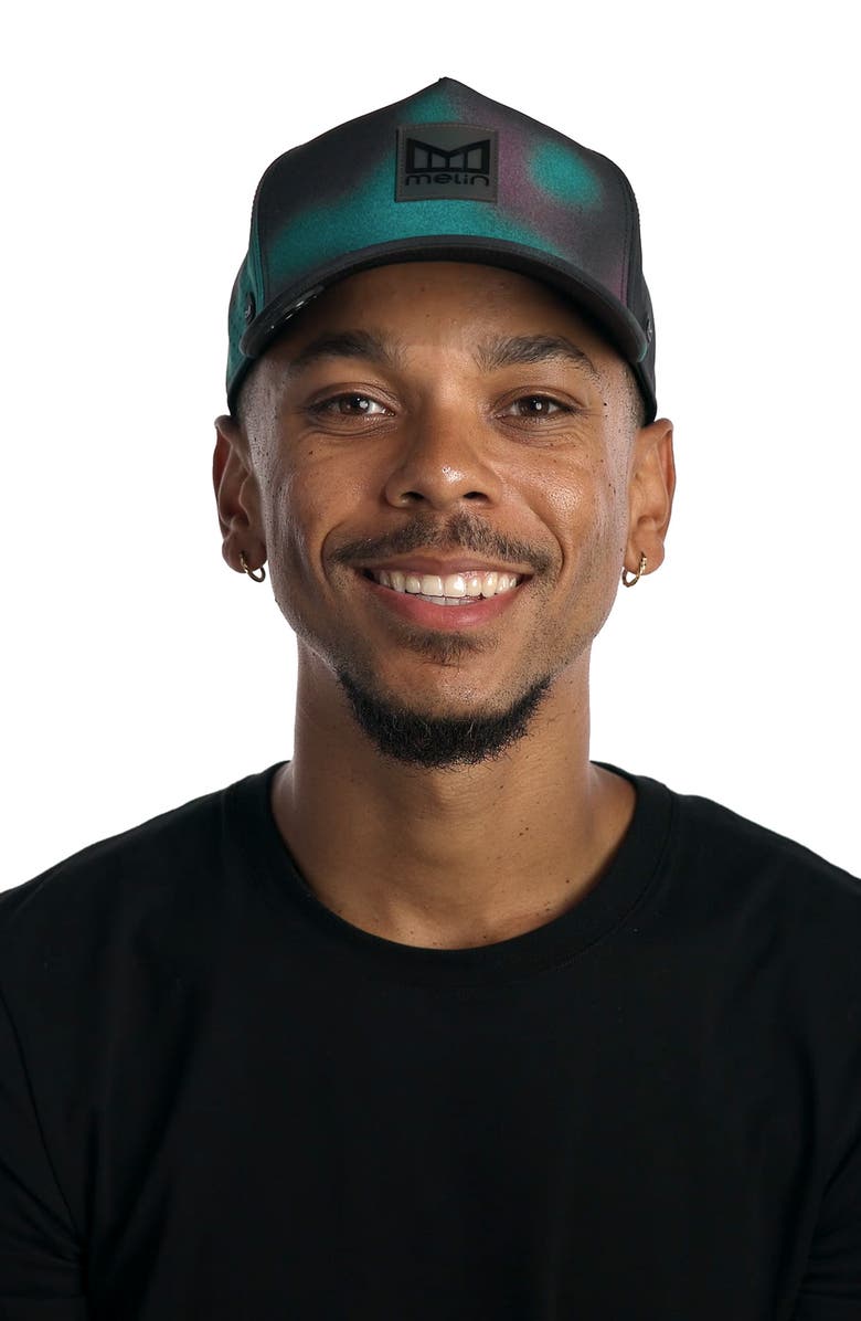 Melin Odyssey Stacked Aura Hydro Adjustable Performance Ball Cap, Alternate, color, Northern Aura