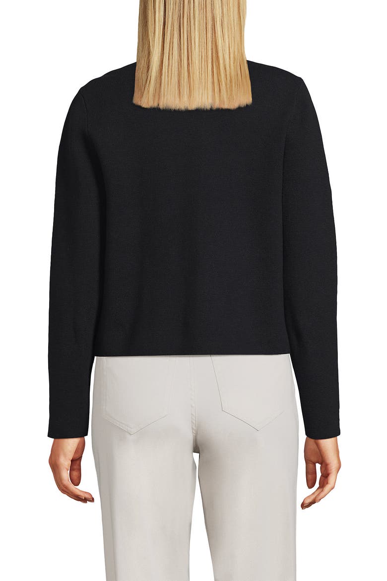 Fine Gauge Cotton Milano Blazer Sweater, Alternate, color, Black