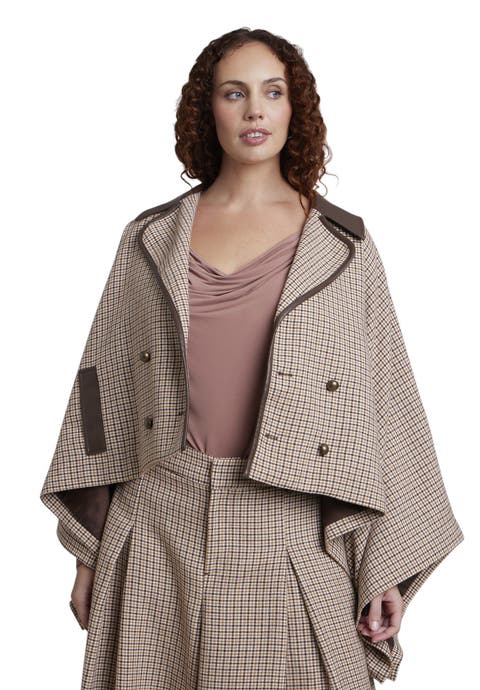 Houndstooth Cape Jacket (plus)