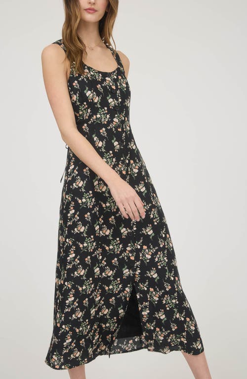 BLU PEPPER BLU PEPPER FLORAL SLEEVELESS BUTTON FRONT MIDI DRESS 