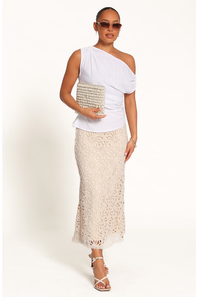 Vesela Crochet Maxi Skirt, Alternate, color, NATURAL