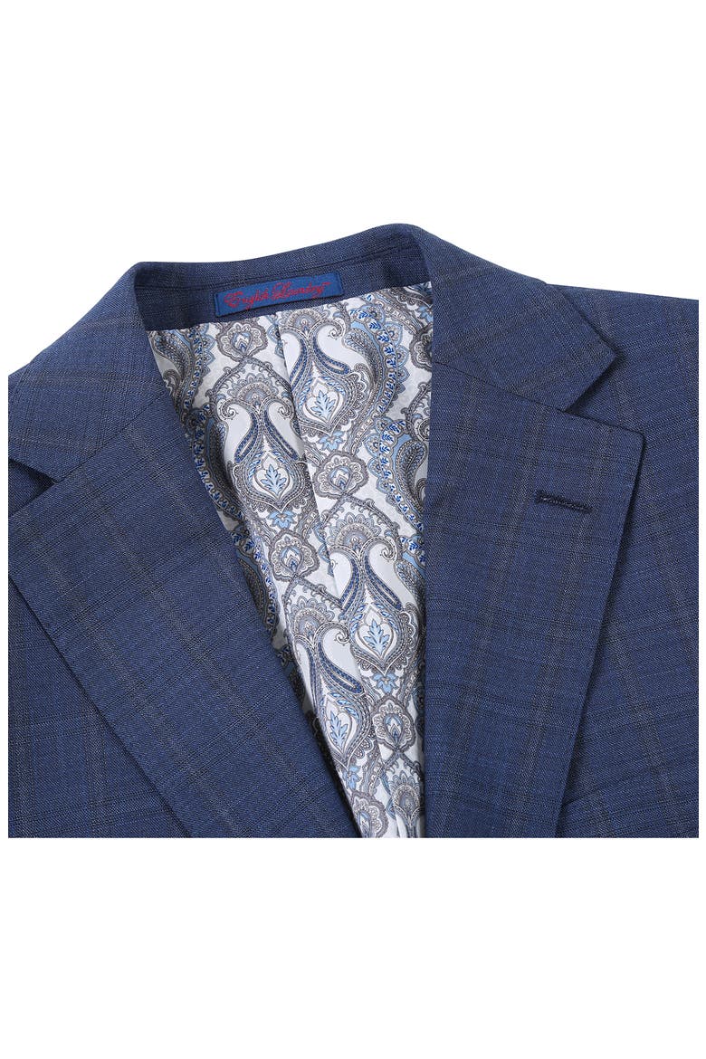 Two-Button Flat Front Suit, Alternate, color, BLUE