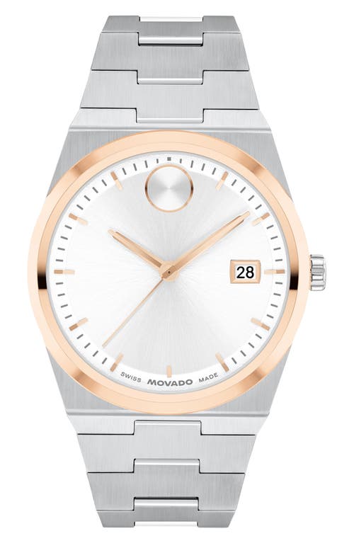 Movado Bold Quest Bracelet Watch, 40mm in White 