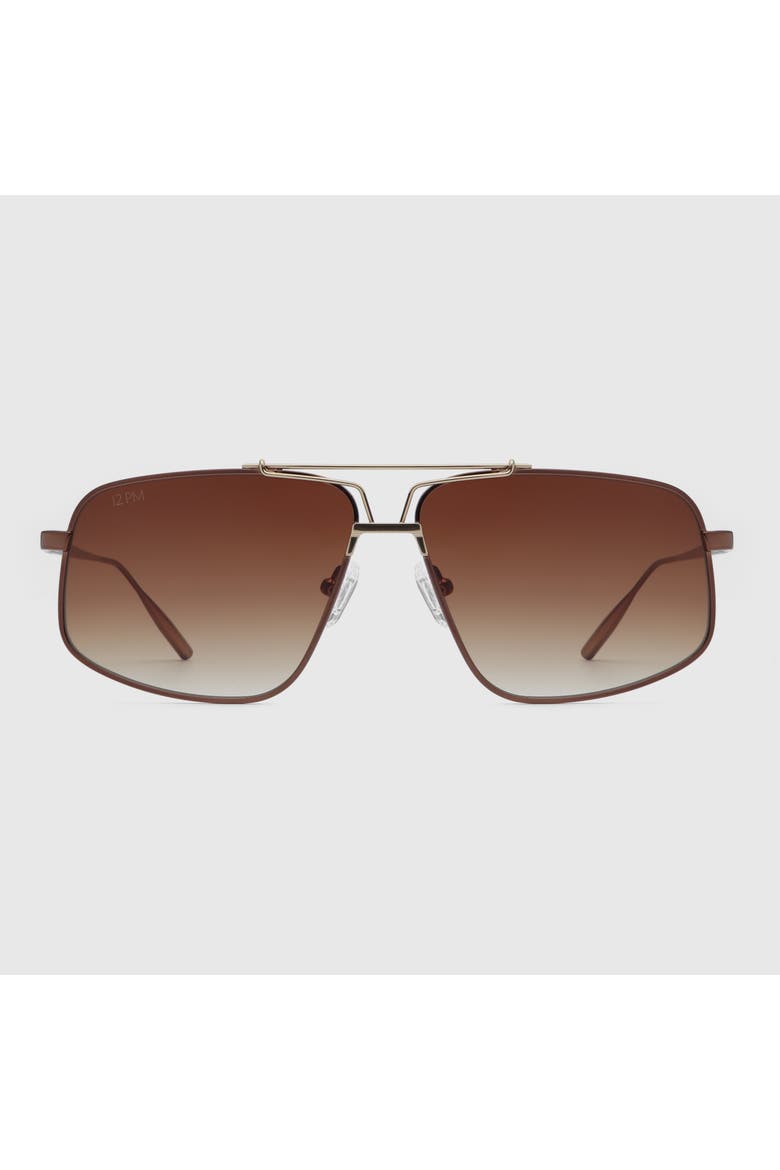 Havana Metal Sunglasses, Main, color, GOLD/BROWN