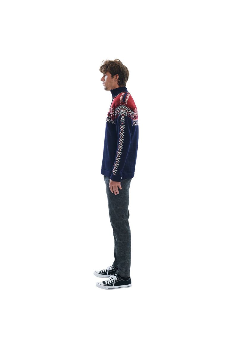 140Th Anniversary Sweater - Men's, Alternate, color, Navy/Red Rose/Off White