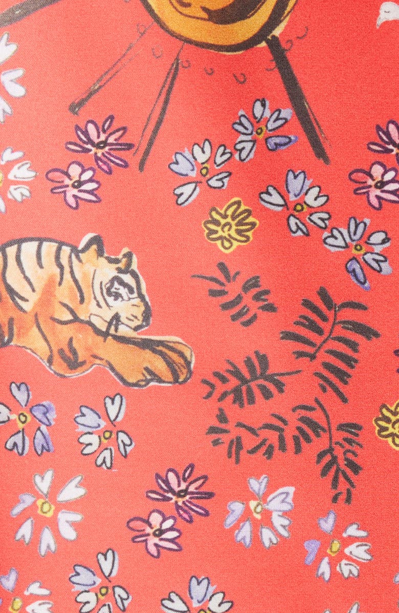 Dauphinette Floatkerchief Mixed Print Top, Alternate, color, 