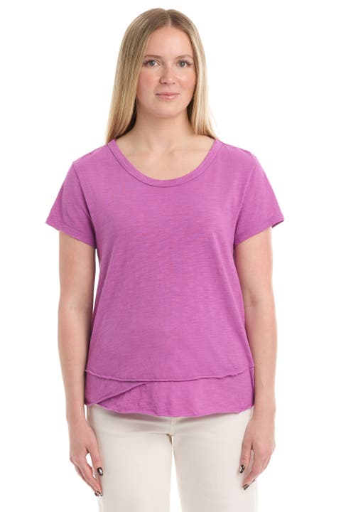 Short Sleeve Mock Layer Tee