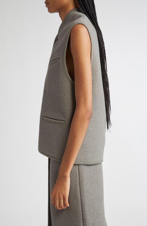 Rier Walker Wool Fleece Vest In Gray