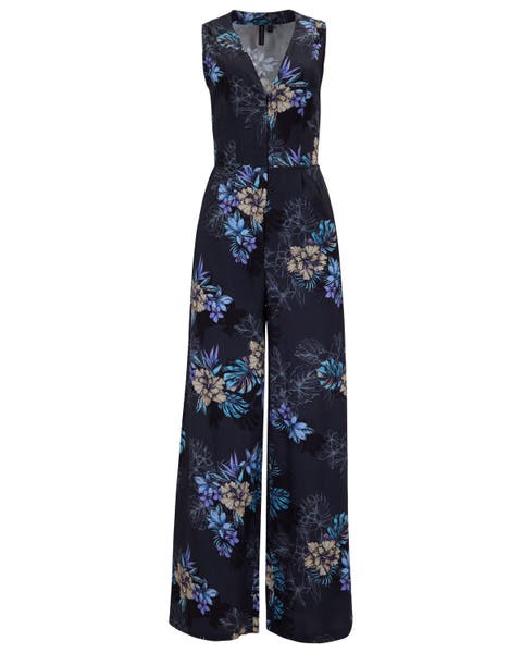 Exotic Floral Womens Tailored Jumpsuit