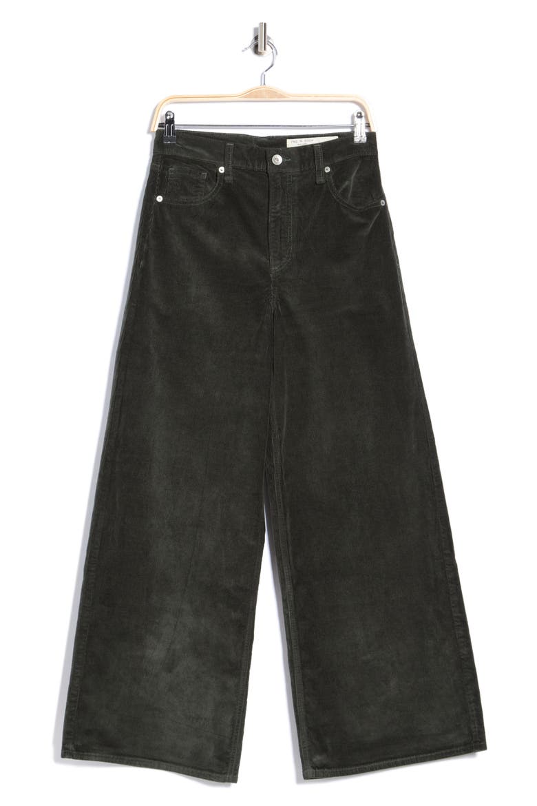 Serena High Waist Wide Leg Corduroy Jeans, Main, color, DEEP ARMY