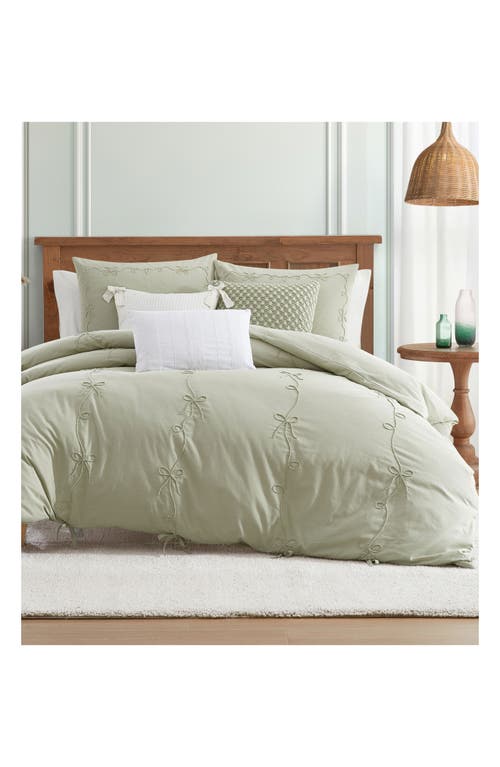 Peri Home Sasha Bows Comforter & Sham Set In Green