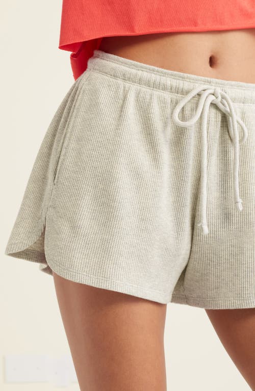 Bp. Pull-on Thermal Shorts In Grey Light Heather