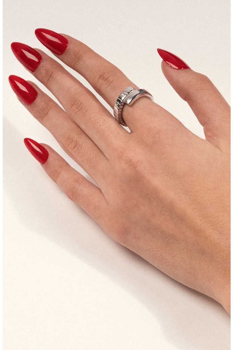 Joia Slim Twist Ring, Alternate, color, SILVER
