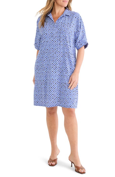 Devon Mosaic Print Shift Dress (Plus)