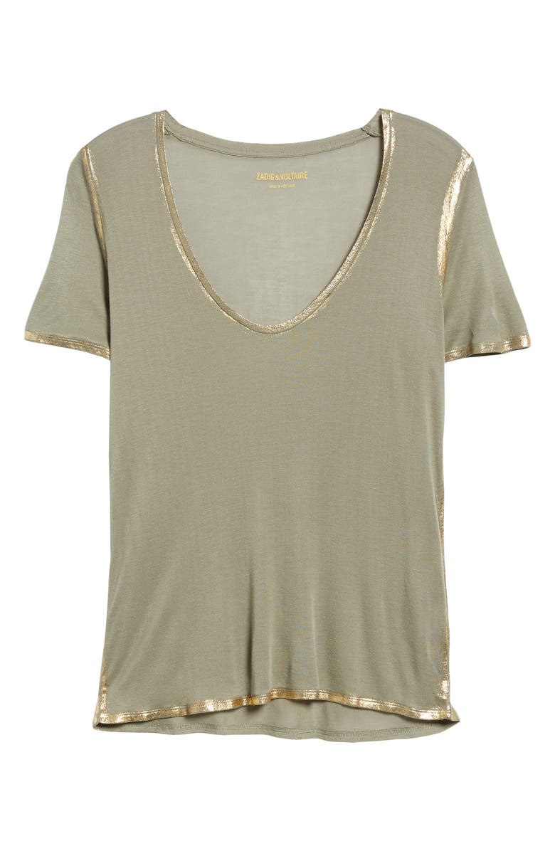 Zadig & Voltaire Tino Foil Tee, Alternate, color,