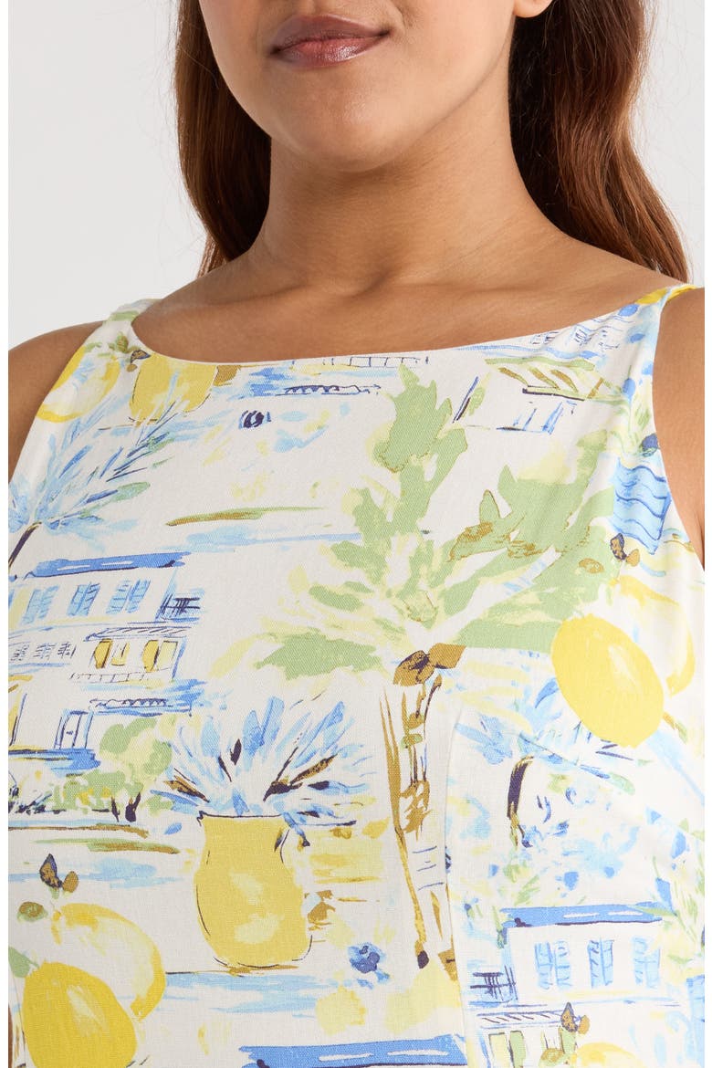 Amalfi Coast Mizie Open Back Dress, Alternate, color, WHITE/ BLUE