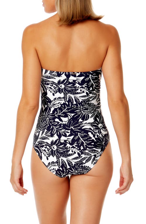 ANNE COLE ANNE COLE TWIST FRONT SHIRRED ONE-PIECE SWIMSUIT 