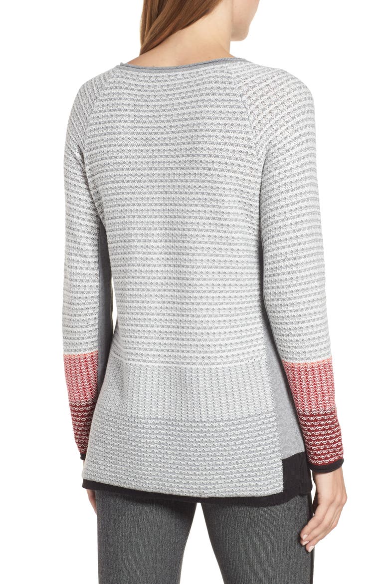 Balance Side Zip Cotton Blend Sweater, Alternate, color, MULTI