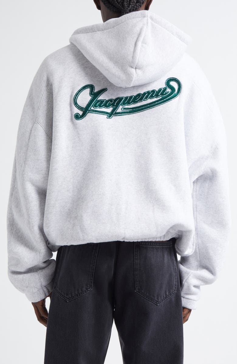 Jacquemus Le Hoodie Torneo Club Logo Patch Cotton Hoodie, Alternate, color,