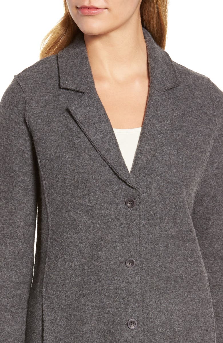 Eileen Fisher Notch Collar Merino Wool Jacket, Alternate, color,