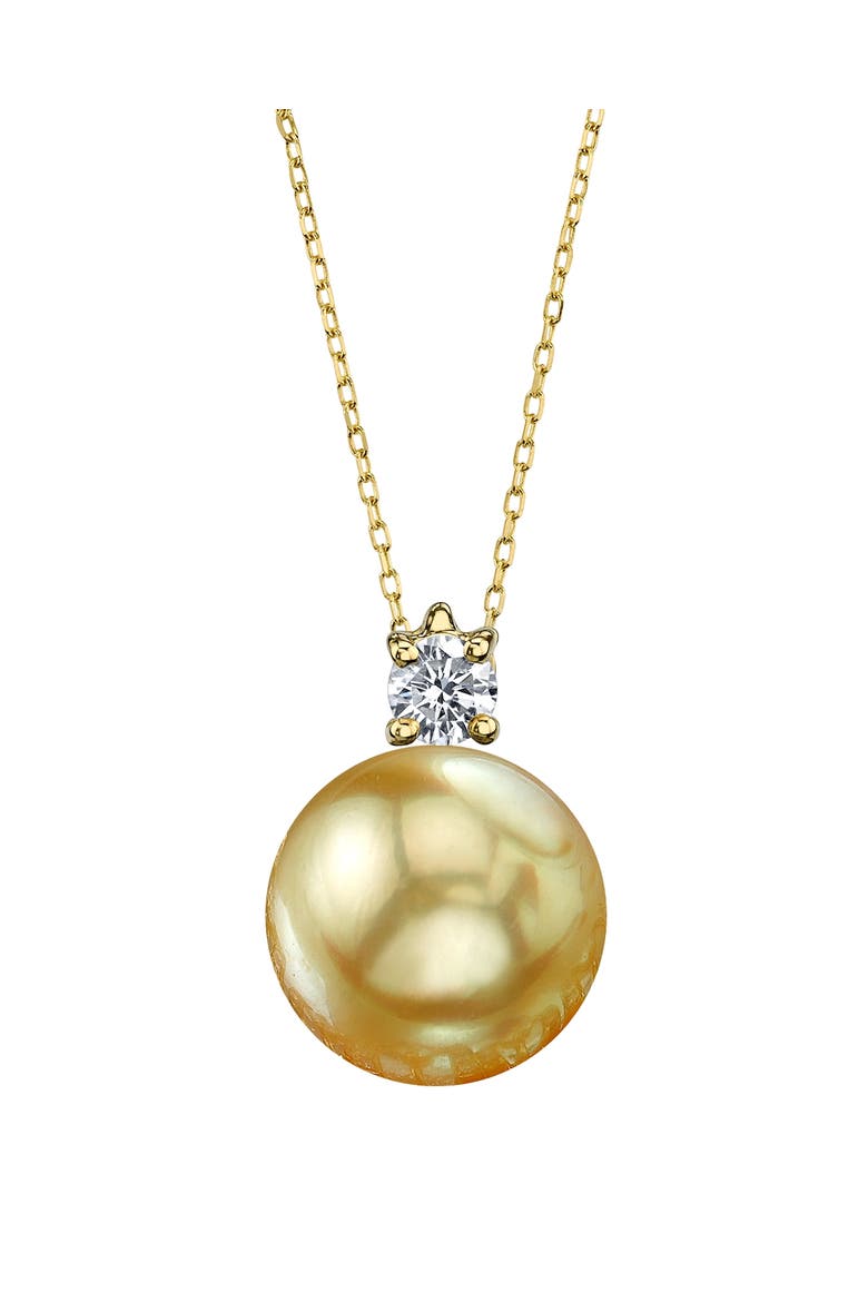 Golden South Sea Pearl & Diamond Ellie Pendant, Main, color, Golden Pearl