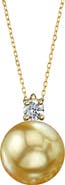 The Pearl Source Golden South Sea Pearl & Diamond Ellie Pendant