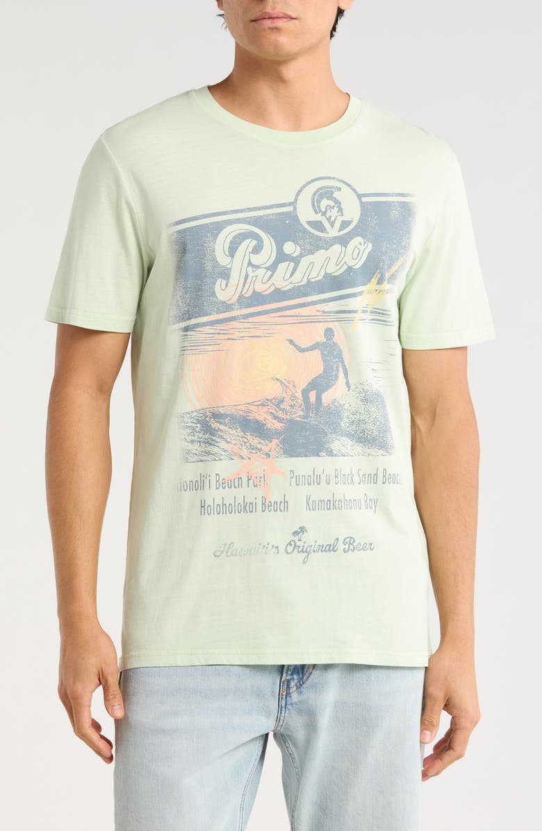 Goodie Two Sleeves Scribble Primo Surf Graphic T-Shirt, Main, color, Green