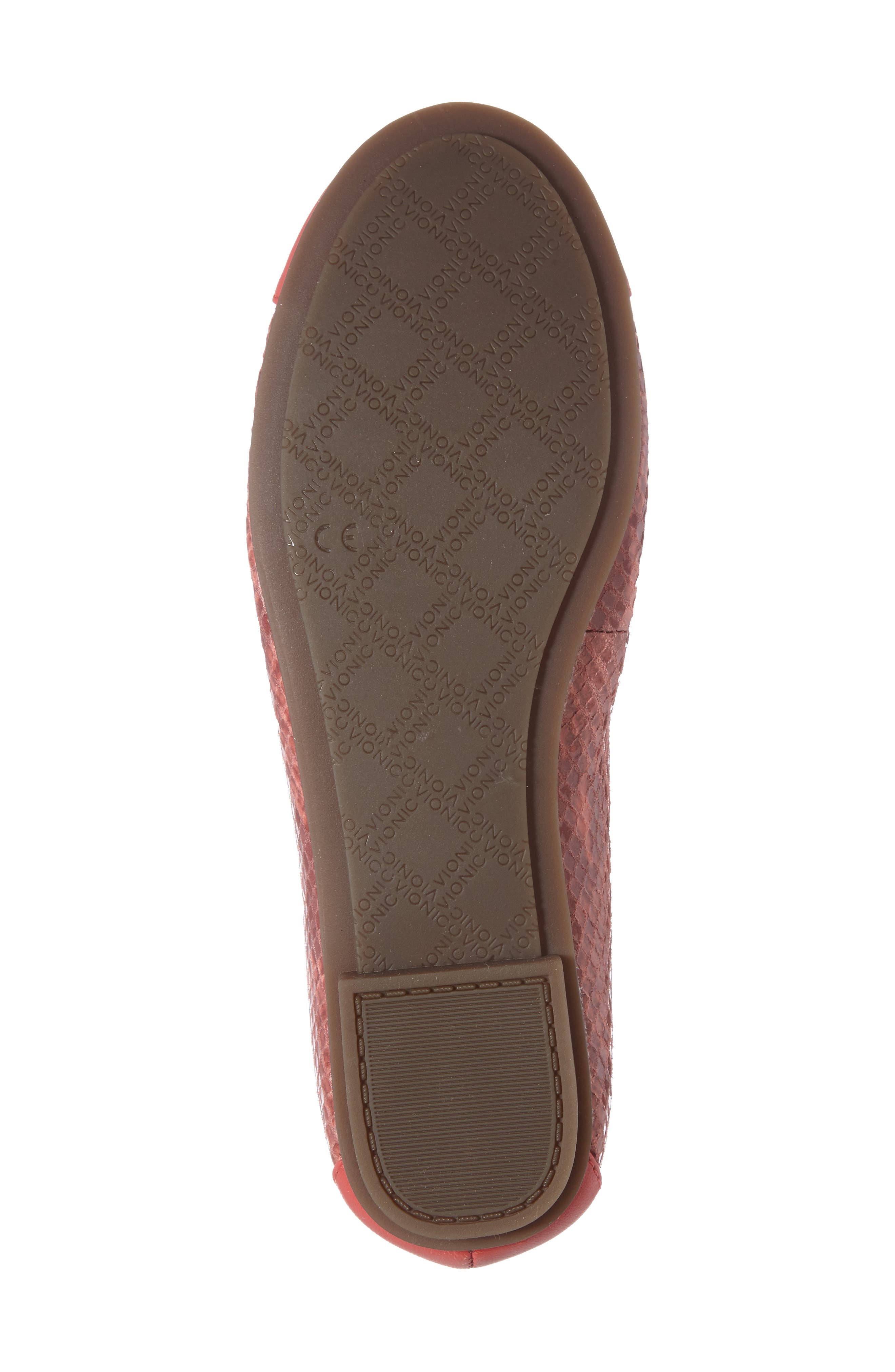 'Minna' Leather Flat, Alternate, color, CORAL SNAKE LEATHER