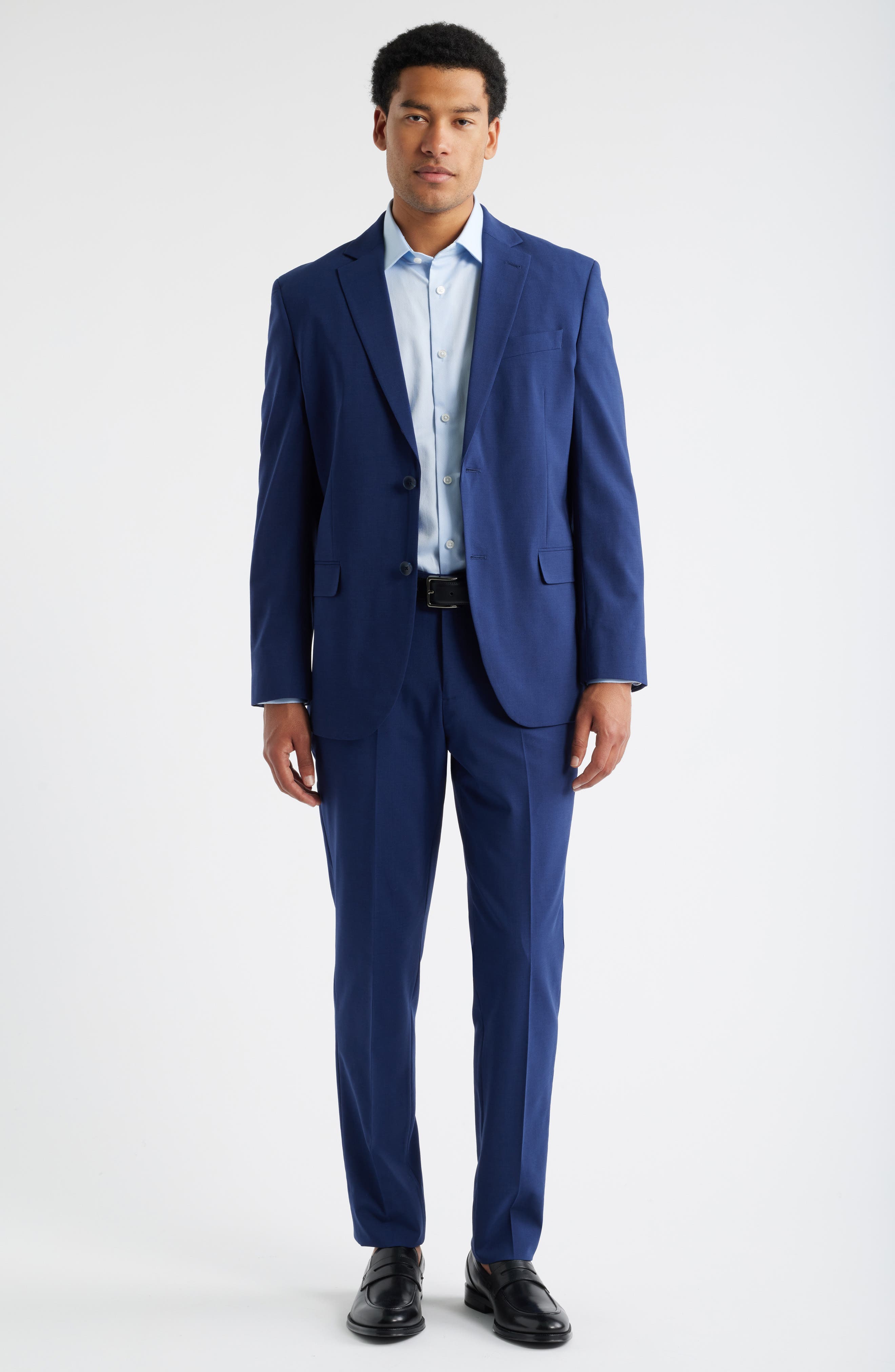 Trim Fit Herringbone Dress Shirt - image 4