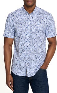 Brooklyn Brigade Greenpoint Garden Short Sleeve Button Down Performance Shirt