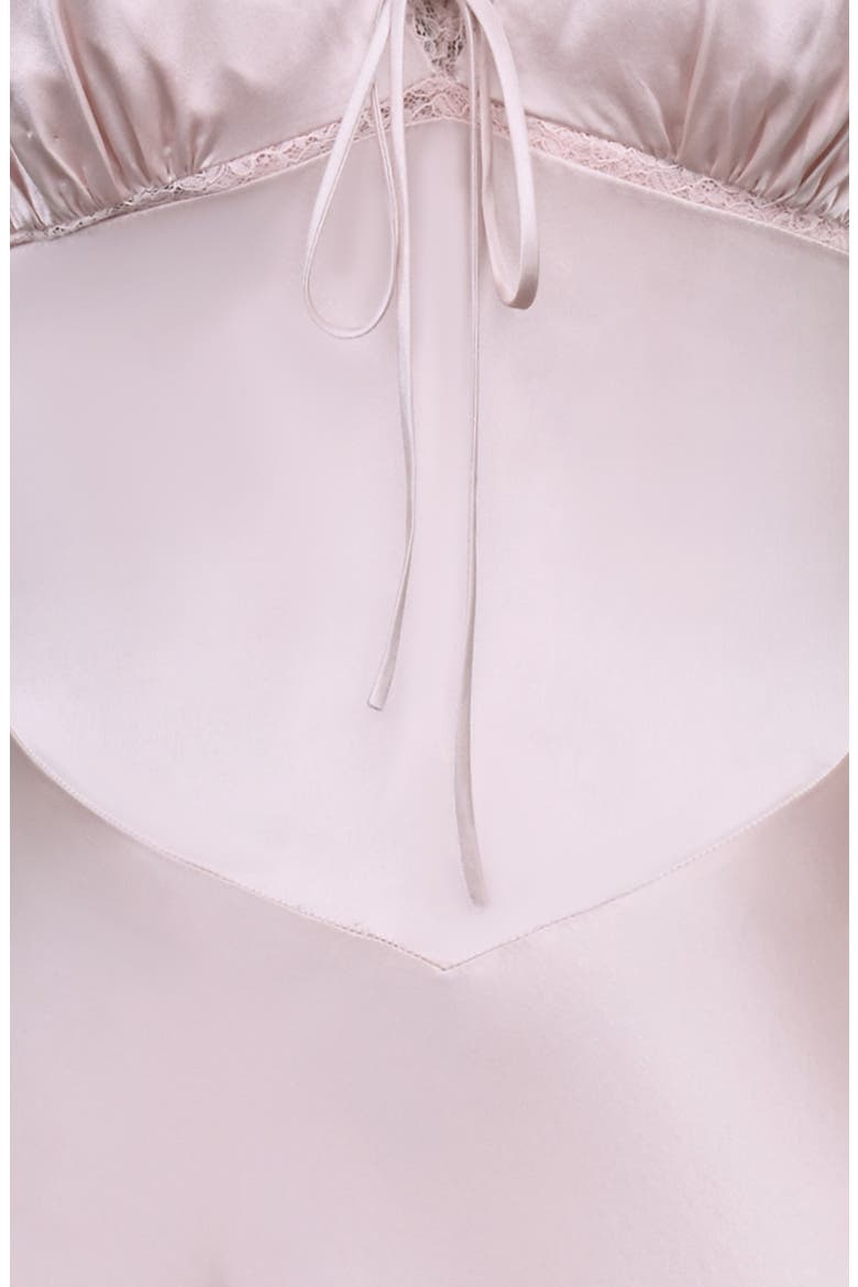 Ravella Silk V-Neck Midi Dress, Alternate, color, CRYSTAL PINK
