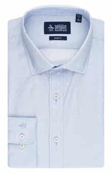 Original Penguin Batik Slim Fit Geometric Stretch Cotton Button-Up Shirt