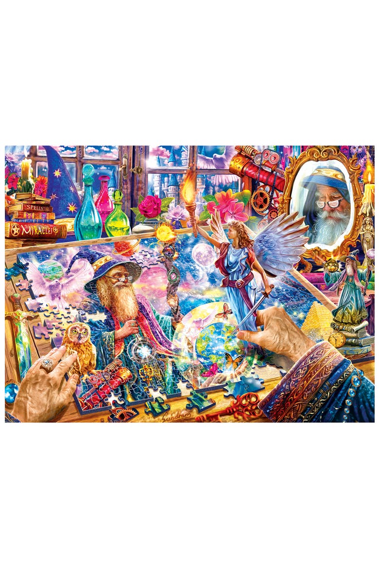 Assembling the Arcane 300 Piece Puzzle, Alternate, color, Multicolor