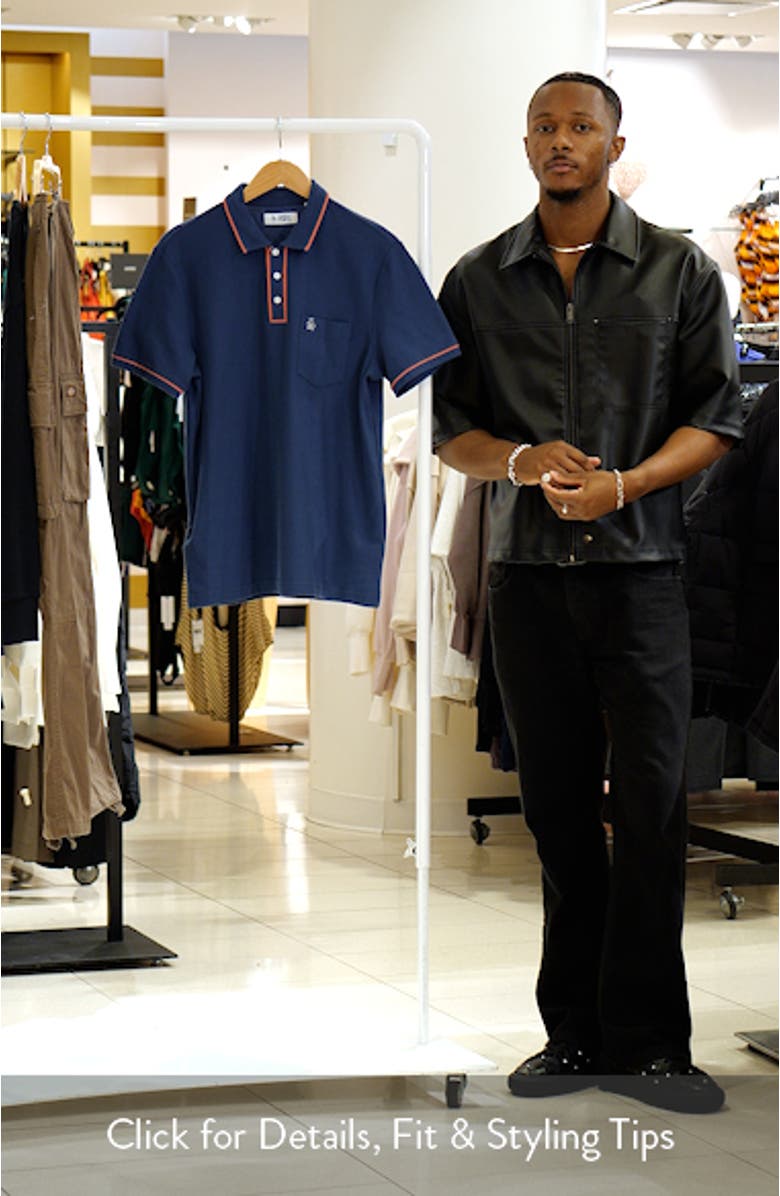 Earl Tipped Logo Embroidered Organic Cotton Piqué Polo, sales video thumbnail