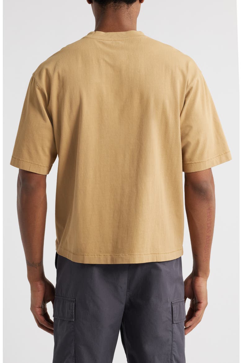 Garment Dyed Boxy Crop T-Shirt, Alternate, color, TAN CARTOUCHE